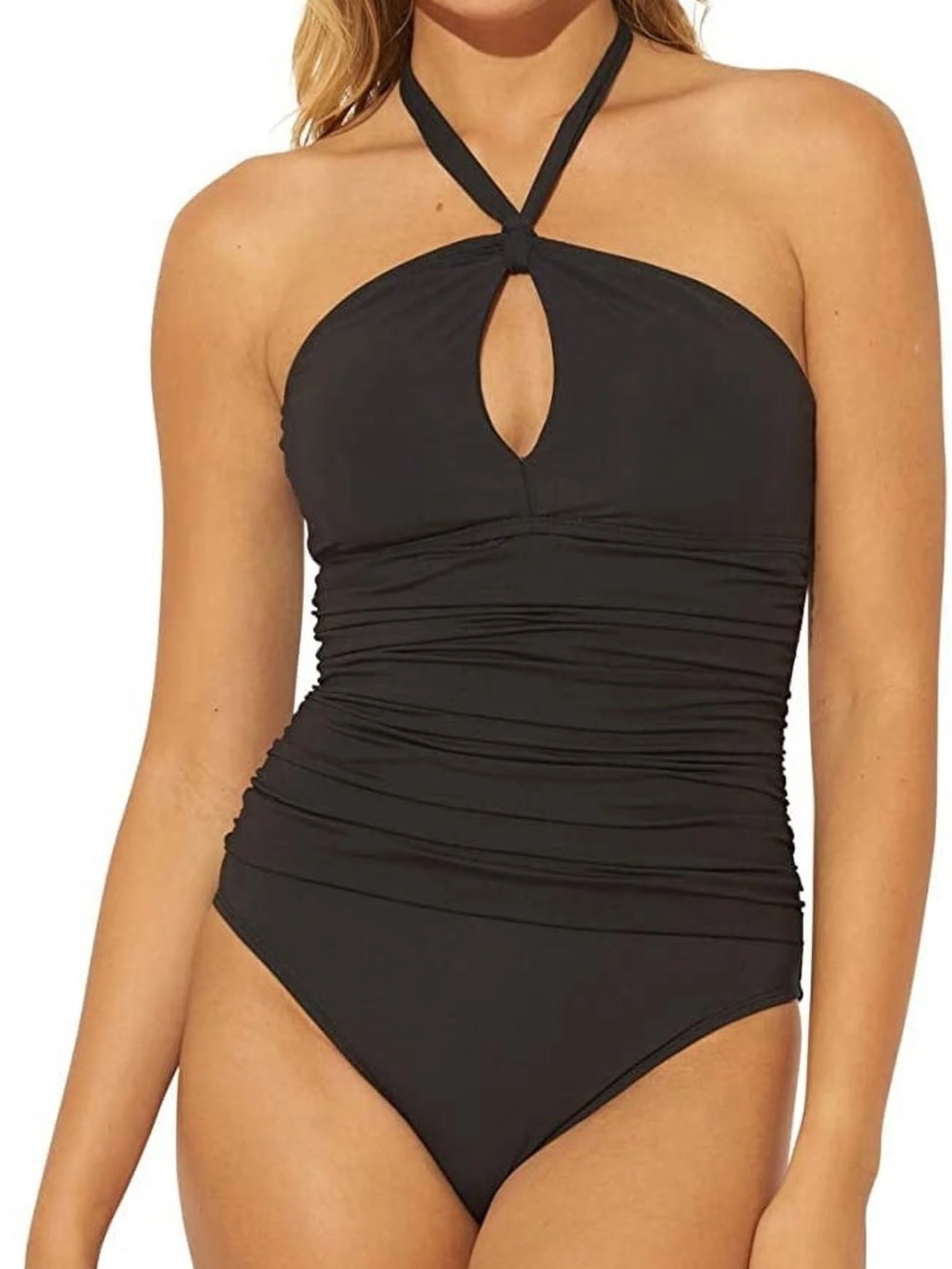 NWT bleu by Rod Beattie one piece swimsuit size 10 halter summer
